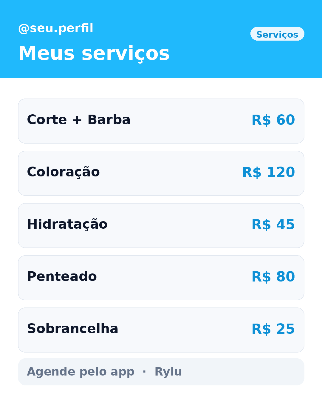 Modelo Serviços
